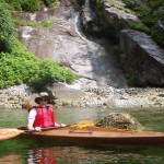 Paul enjoying his new kayak paddle